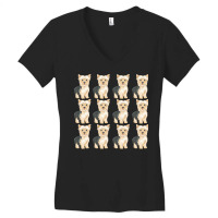 Cute Yorkie Pattern T  Shirt Yorkshire Terrier Cute Pattern T  Shirt Women's V-neck T-shirt | Artistshot