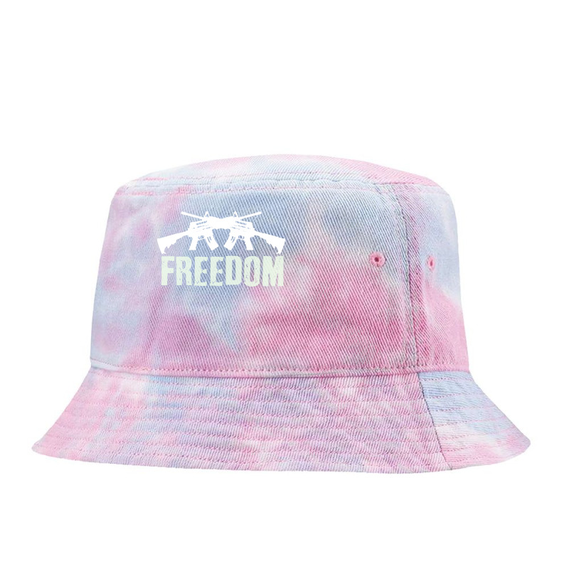 Independence Day T  Shirt Freedom Crossed M4 A1 Machine Guns For Veter Tie Dyed Bucket Hat by omerschmitt929 | Artistshot