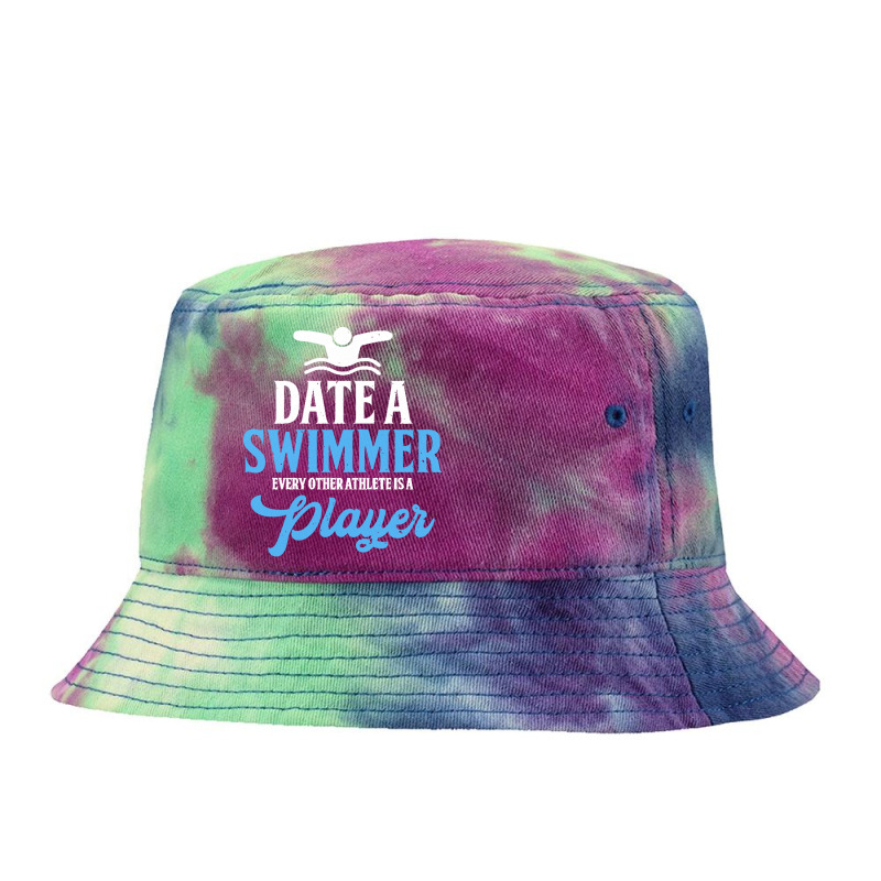 Swimming T  Shirt Funny Date Swimmer Athlete Player Swimming Pool Swim Tie Dyed Bucket Hat by darrengorczany780 | Artistshot