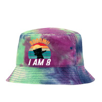 Boom I Am 8 Dabbing Boys 8th Birthday Eight Years T Shirt Tie Dyed Bucket Hat | Artistshot