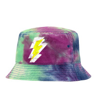 Lightning Bolt Distressed Tshirt White Yellow Graphic Print Tie Dyed Bucket Hat | Artistshot