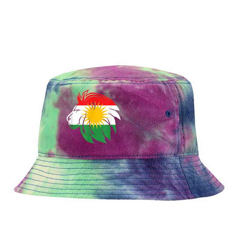 Kurdistan Flag Lion Kurds Kurdish T Shirt Tie Dyed Bucket Hat by MoczoTenleigh | Artistshot