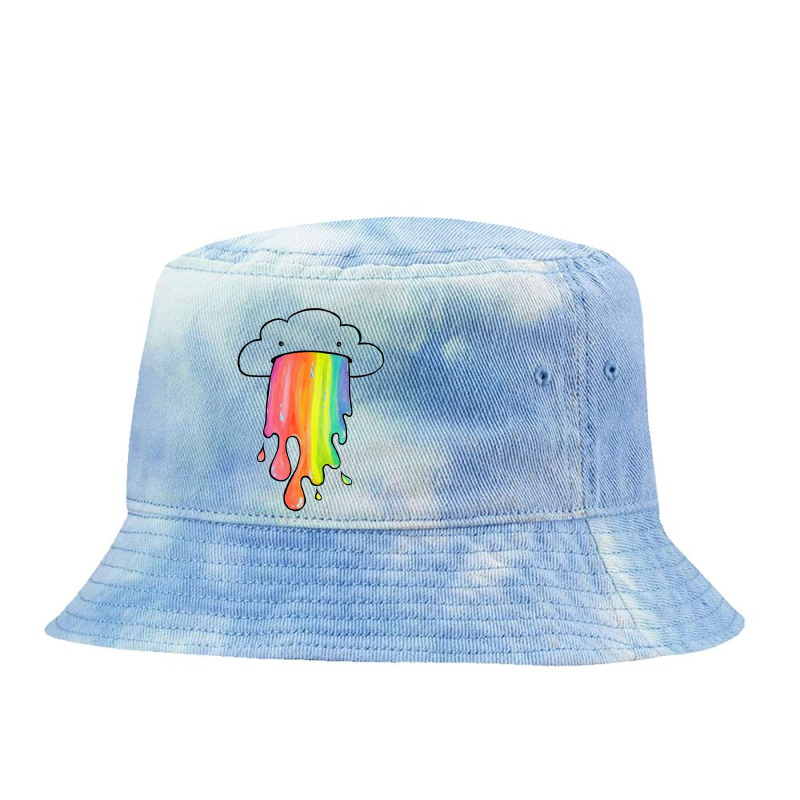 Cloud Overlay Rainbow Tie Dyed Bucket Hat by lindumawardi | Artistshot