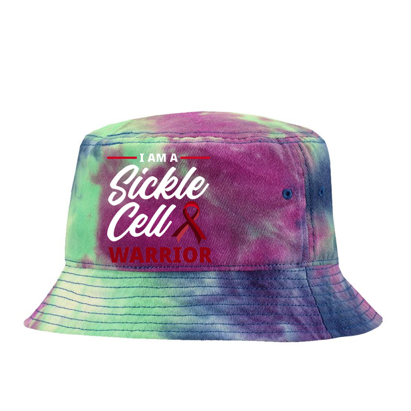 I'm A Sickle Cell Warrior Sickle Cell Anemia Awareness Tie Dyed Bucket Hat by suvukana | Artistshot