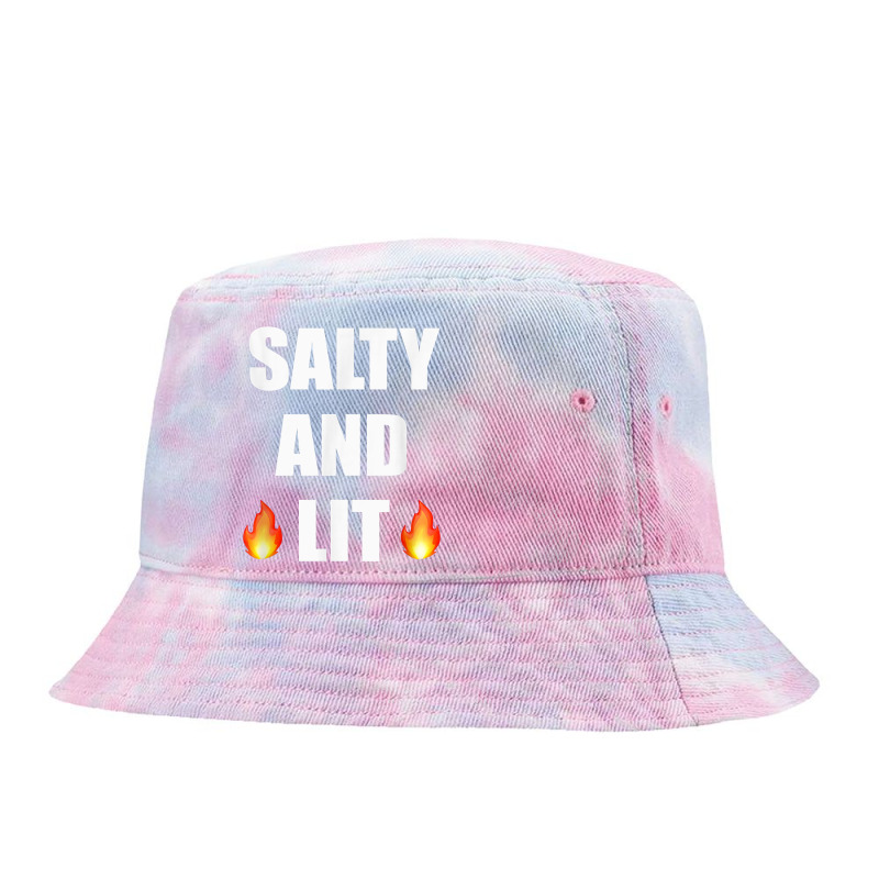 Salty And Lit T Shirt Christian Bold Faith Hope Joy Tee Tie Dyed Bucket Hat | Artistshot