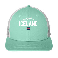 Iceland Flag Vintage  Men Women Kids  Iceland Sweatshirt Snapback Trucker Cap | Artistshot