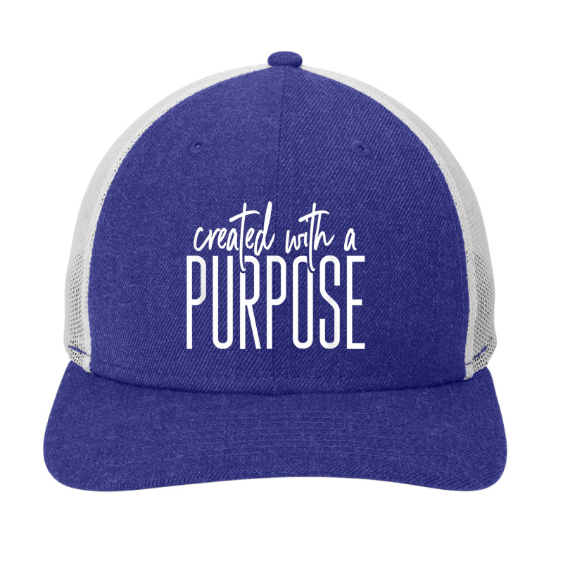 Cute Christian - Created With A Purpose Bible Quote Gifts Idea Snapback Trucker Cap by Aria-Proctor | Artistshot