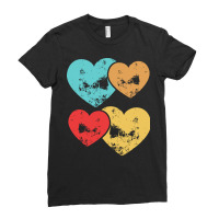 Funny Valentine Day Gift T  Shirt Vintage Heart Cool Retro Valentine D Ladies Fitted T-shirt | Artistshot