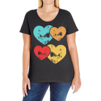 Funny Valentine Day Gift T  Shirt Vintage Heart Cool Retro Valentine D Ladies Curvy T-shirt | Artistshot