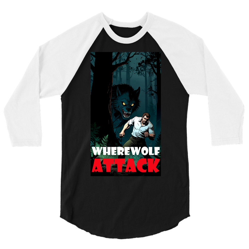 Wherewolf Attack 3/4 Sleeve Shirt by DTFDOT | Artistshot