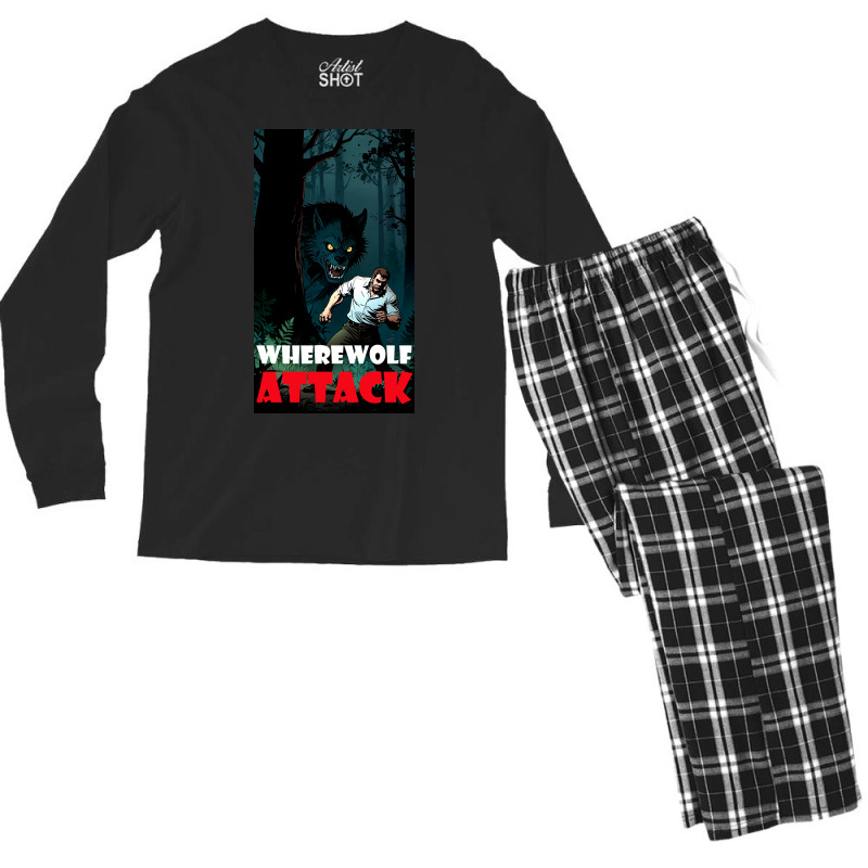 Wherewolf Attack Men's Long Sleeve Pajama Set by DTFDOT | Artistshot