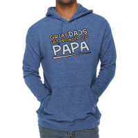 Great Dads Get Promoted To Papa Lightweight Hoodie | Artistshot