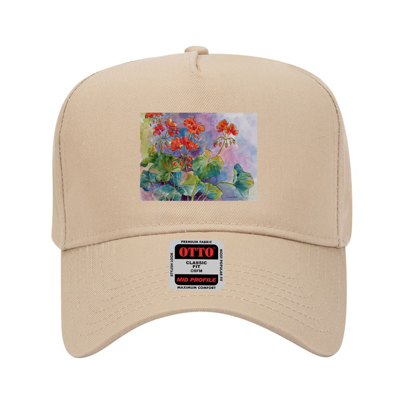 Geraniums Adjustable Baseball Cap by cm-arts | Artistshot