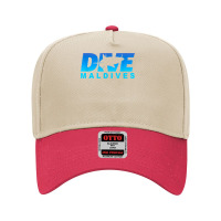 Dive Maldives With Shark, Scuba Diving In The Maldives Adjustable Baseball Cap | Artistshot