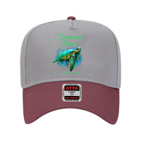 Clearwater Beach Florida Watercolor Sea Turtle Adjustable Baseball Cap | Artistshot