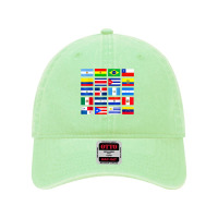 Vintage Latin American Flags Hispanic Heritage Month T Shirt Dyed Cap | Artistshot