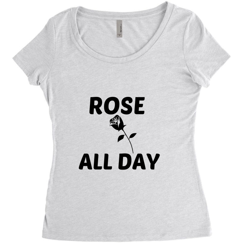 Rose All Day Women's Triblend Scoop T-shirt by Perfect Designers | Artistshot