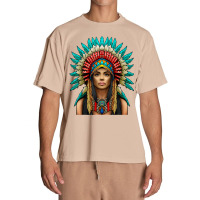 Native American Woman Indian Warrior For Women T Shirt Urban Heavy T-shirt | Artistshot