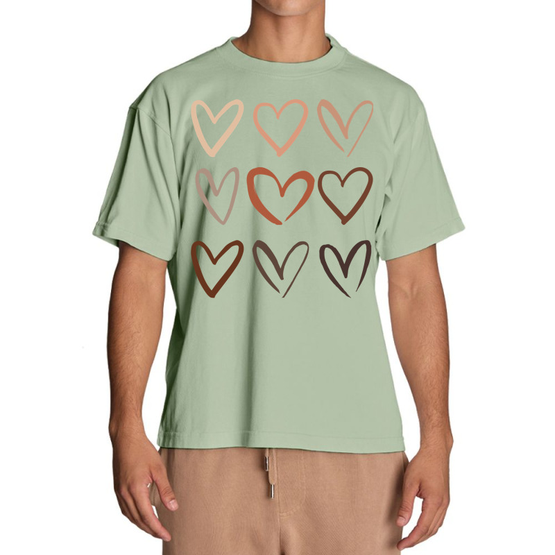 Skin Tone Hearts, Be Kind, Melanin Urban Heavy T-shirt | Artistshot