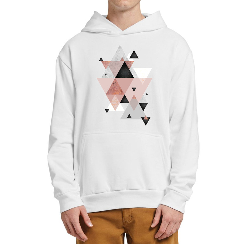 Geometric Compilation In Rose Gold And Blush Pink Urban Pullover Hoodie | Artistshot