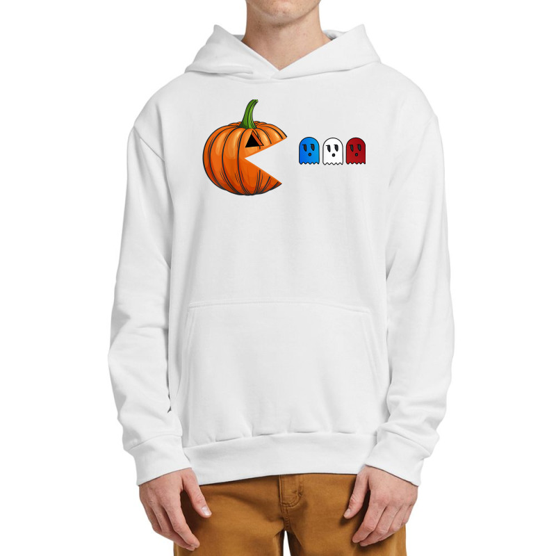 Halloween Pumpkin Ghosts Fun Striped Stars Urban Pullover Hoodie | Artistshot