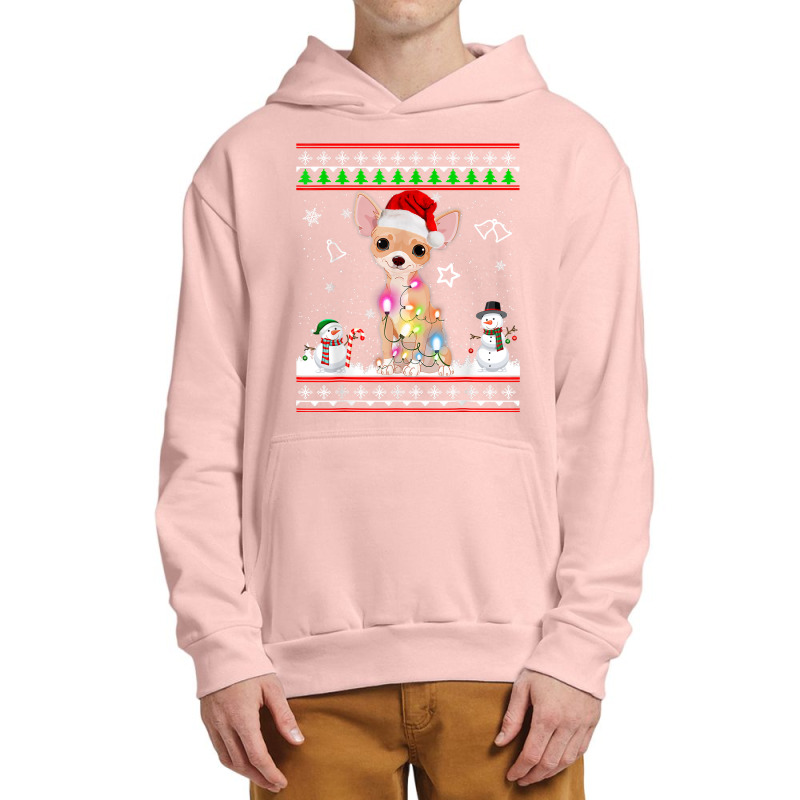 Chihuahua Christmas Dog Light Ugly Sweater Urban Pullover Hoodie | Artistshot