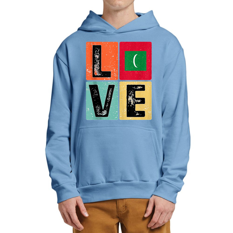 Vintage Retro I Love Maldives Flag For Maldivian Pride Gift Tank Top Urban Pullover Hoodie | Artistshot