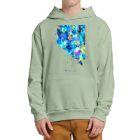 Nevada Map Urban Pullover Hoodie | Artistshot