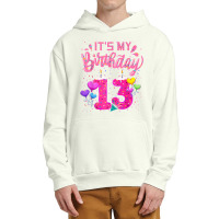 It's My 13th Birthday Doughnut Happy 13 Years Old Girl Kids Urban Pullover Hoodie | Artistshot