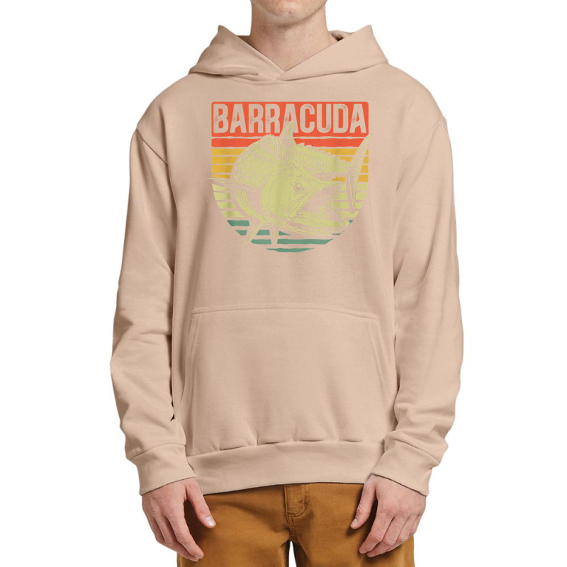 Great Barracuda Cuda Fishing Wildlife Saltwater Fish Art Urban Pullover Hoodie by Renew | Artistshot