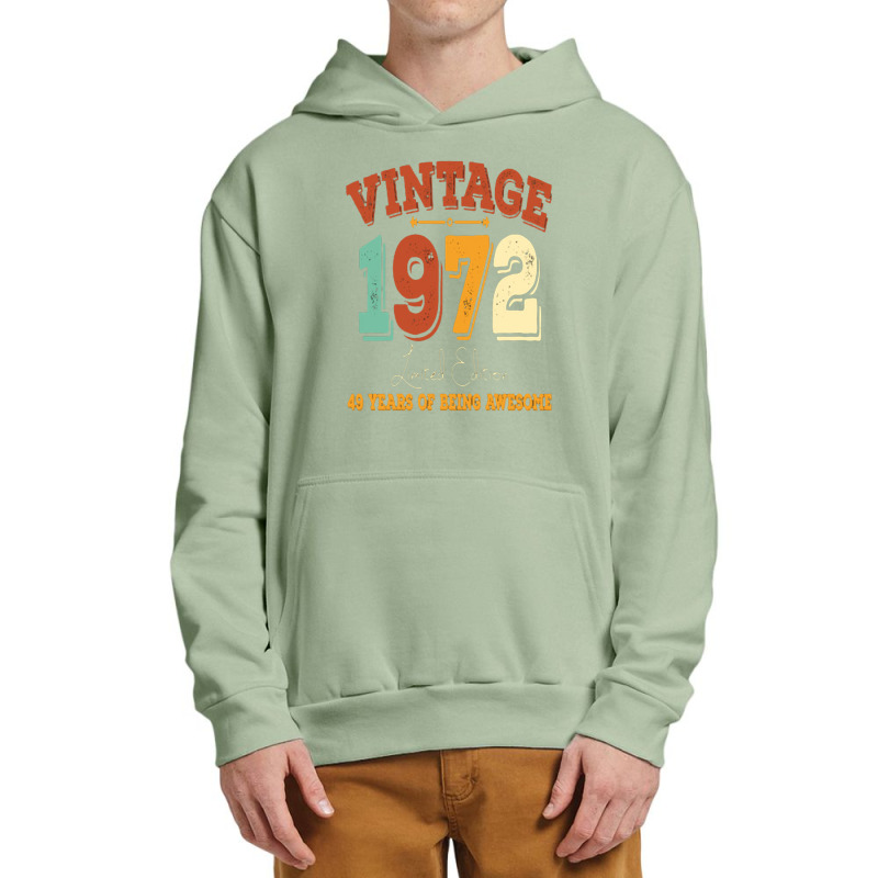 Vintage 1972, 50th Birthday Gift Urban Pullover Hoodie | Artistshot