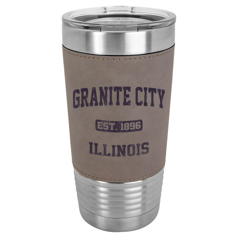 Granite City Illinois Il Vintage State Athletic Style Leatherette Tumbler | Artistshot