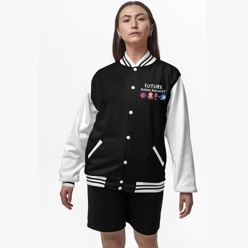 Future Marine Biologist Ocean Life Enthusiast Sea Lover Bomber Jacket | Artistshot