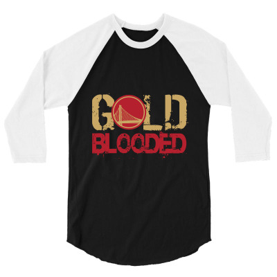 Gold Blooded 3/4 Sleeve Shirt Designed By Funny Arttt