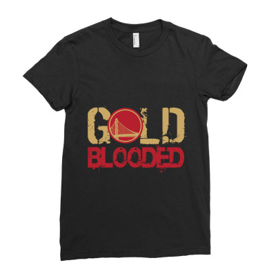 Gold Blooded Ladies Fitted T-shirt Designed By Funny Arttt