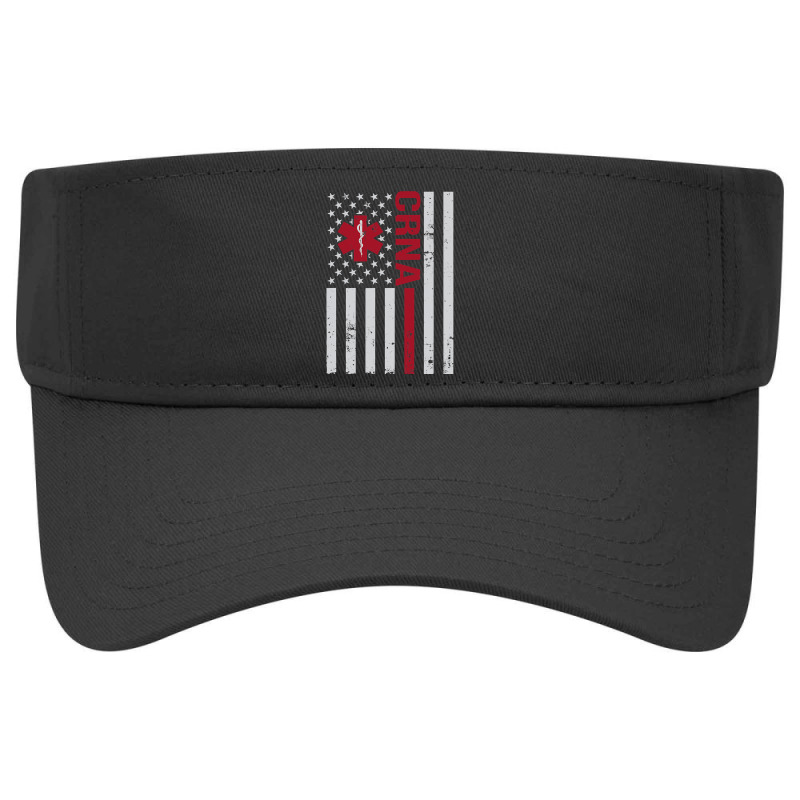 Crna Certified Registered Nurse Anesthetist Usa Flag T Shirt Visor Hat | Artistshot