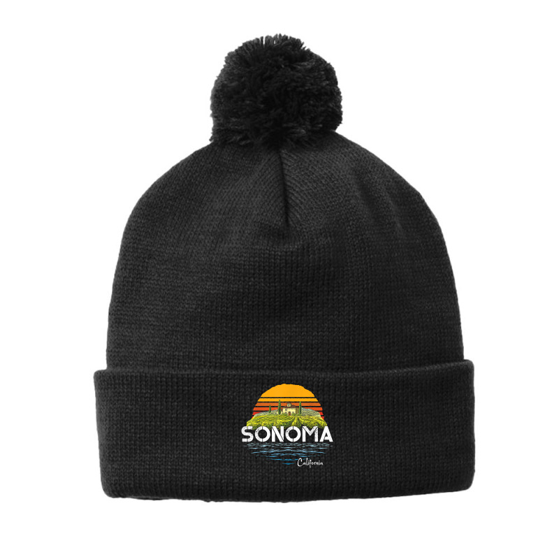 Vintage Sonoma Valley Winery California Souvenir T Shirt Pom Pom Beanie by maionexzweddel1i | Artistshot