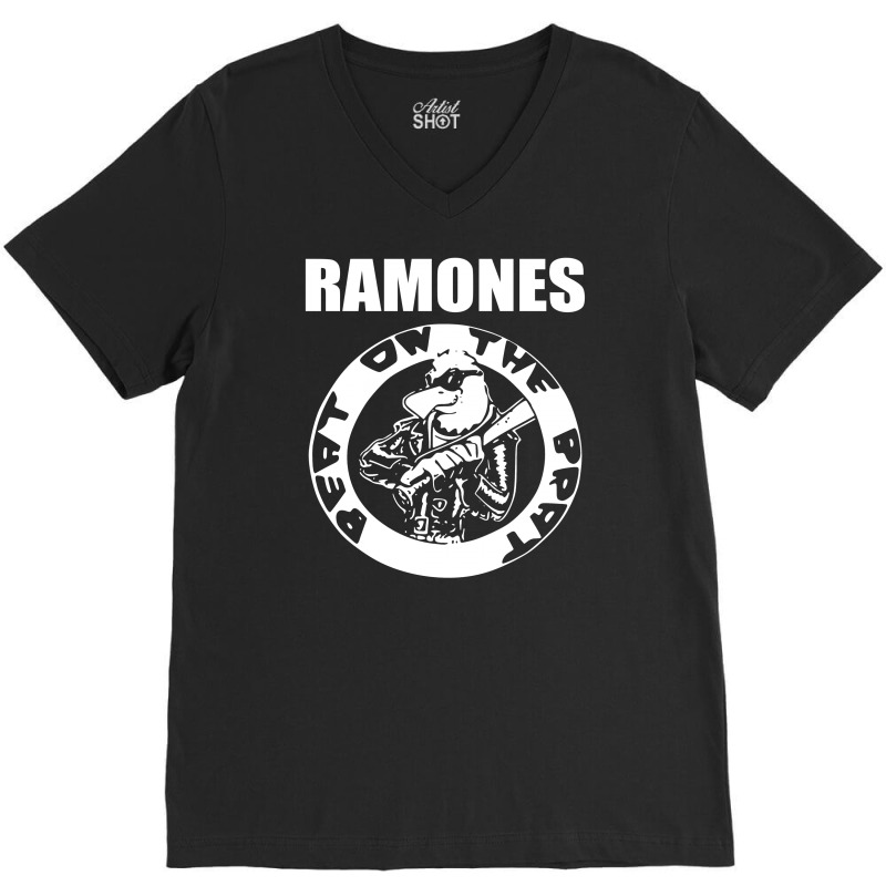 hjort mens afslappet Custom The Ramones Beat On The Brat V-neck Tee By Irvandwi2 - Artistshot