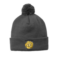 Beautifully Strong Childhood Cancer Warrior Rose T Shirt Pom Pom Beanie | Artistshot