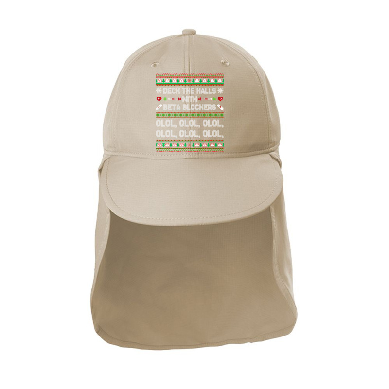 Deck The Halls With Beta Blockers Funny Nurse Christmas Ugly Premium T Sun Shade Cap by Saiful_Siddique | Artistshot