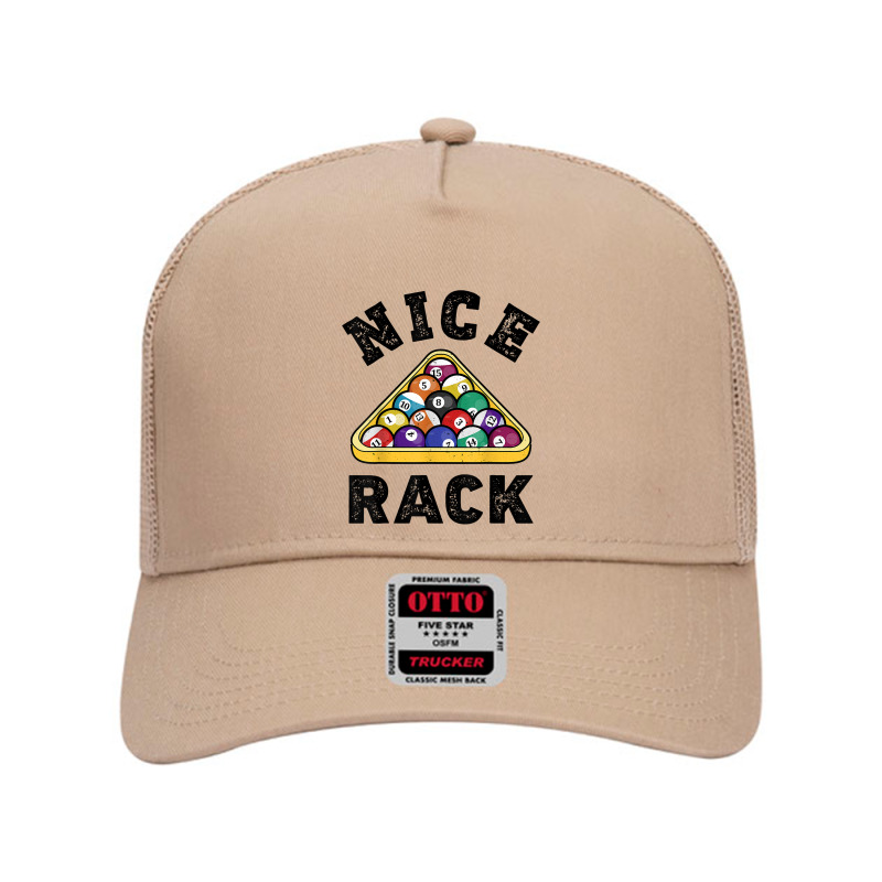 Nice Rack Funny Billiards Player Vintage Pool Triangle Balls T Shirt Mesh Back Trucker Hat | Artistshot