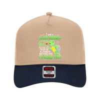 I Am A Slow Runner Vintage Turtle Lover Running Marathon Mesh Back Trucker Hat | Artistshot