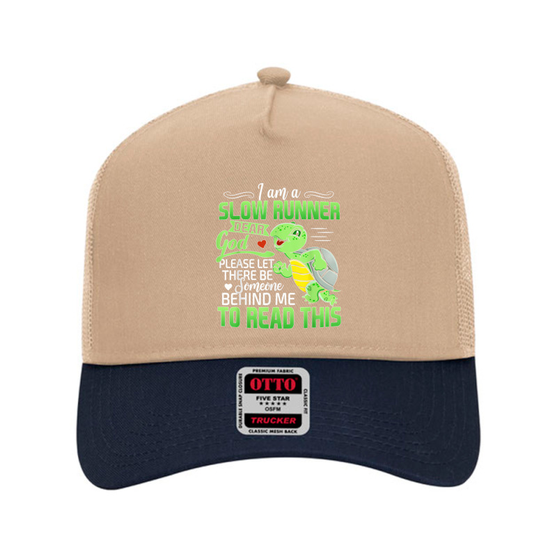 I Am A Slow Runner Vintage Turtle Lover Running Marathon Mesh Back Trucker Hat by CharlesLCross | Artistshot