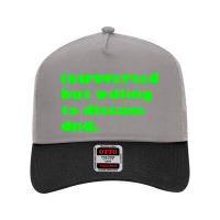 Introverted But Willing To Discuss Dnd Green Mesh Back Trucker Hat | Artistshot