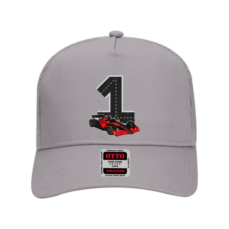 Kids 1 Years Old Kid Race Track Number Racing Car Birthday T Shirt Mesh Back Trucker Hat by survisgn | Artistshot