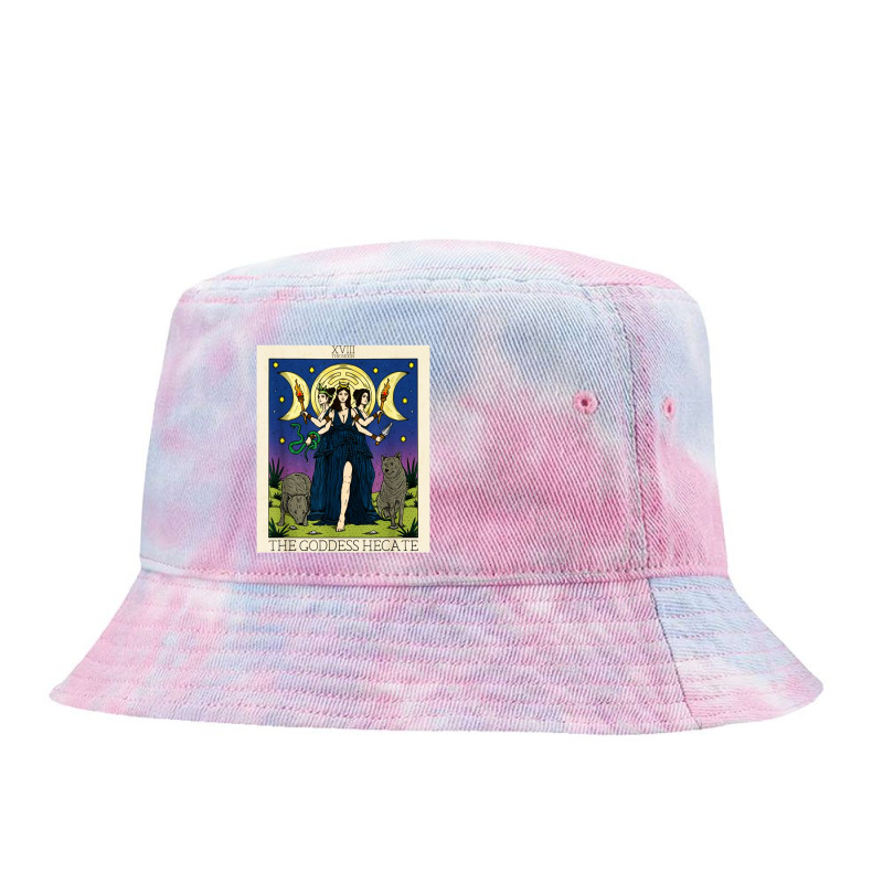 Hecate Triple Moon Goddess Hekate Wheel Witch Tarot Card Tie Dyed Bucket Hat by Camaro | Artistshot