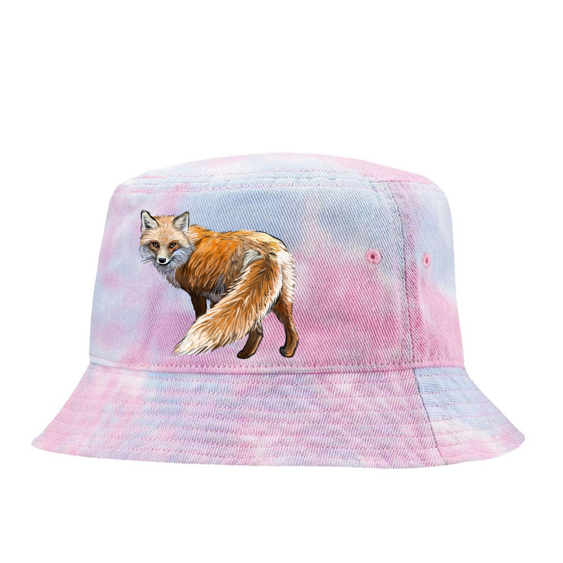 Red Fox Tie Dyed Bucket Hat by LillyAllenDesigns | Artistshot