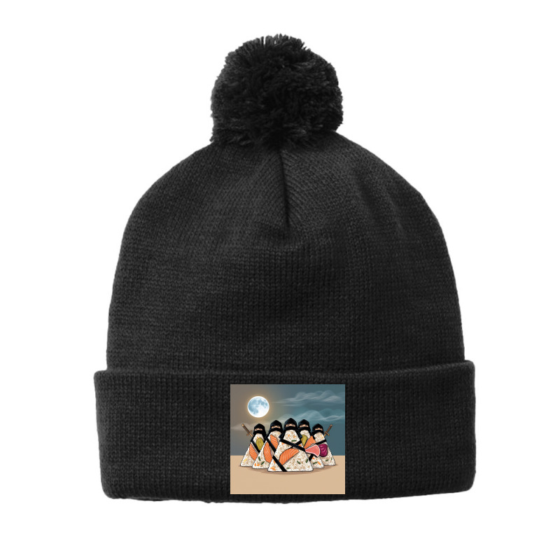 Onigiri Warrior 2 Pom Pom Beanie by Berdikari22 | Artistshot