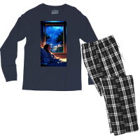 Anime Girl Lying On The Bad Men's Long Sleeve Pajama Set | Artistshot