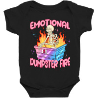 Emational Dumpster Fire Baby Bodysuit | Artistshot